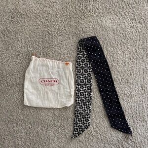 Authentic Coach Twilly scarf, black and white. Circa early 2000s. Great cond!!